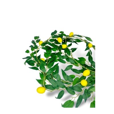 Yapay Çiçek Sarkan Ve Dolanan Limonlu Sögüt Sarmaşık Doğalgaz Borusu Kapatıcı Yapay Sarmaşık 180Cm