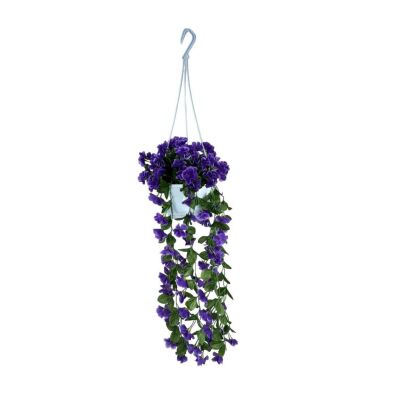 Yapay Çiçek Sarkan Menekşe Mor Begonvil Sarkaç Askılı Saksıda Balkon Çiçeği Çiçek Sepeti