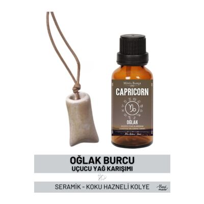 Oğlak Burcu - Capricorn, Uçucu Yağ Karışımı, 10Ml & Koku Hazneli Kolye02