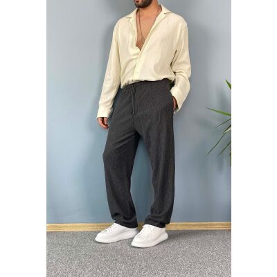 Cepli Salaş Kırçıllı Basic Baggy Pantolon