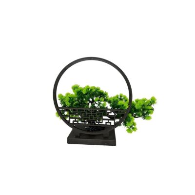 Yapay Çiçek Bonsai Ağacı Çemberli Model Dekoratif Yapay Ağaç Bonzai Yapay Ağaç Masa Ofis Hediyelik