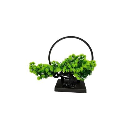 Yapay Çiçek Bonsai Ağacı Çemberli Model Dekoratif Yapay Ağaç Bonzai Yapay Ağaç Masa Ofis Hediyelik