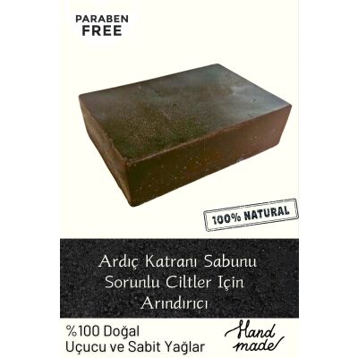 Ardıç Katranlı, Cilt Sorunlarına Karşı Etkili Doğal, El Yapımı Sabun, 115Gr