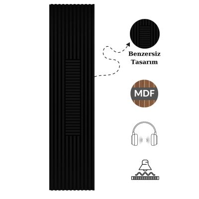 Akustik Duvar Paneli Plus Mdf Duvar Paneli Akupanel Ses Yalıtım & Dekor Akupanel Siyah