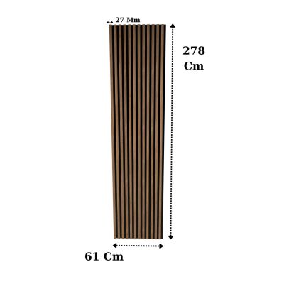 Akustik Duvar Paneli Mdf Duvar Paneli 61X278 Cm Akupanel Dekoratif Duvar Profili Çam