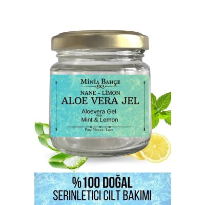 Güneş Sonrası Aloevera Jel, Nane Ve Limon Yağı, 75Ml, %100 Doğal