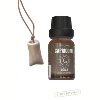 Oğlak Burcu - Capricorn, Uçucu Yağ Karışımı, 10Ml & Koku Hazneli Kolye02