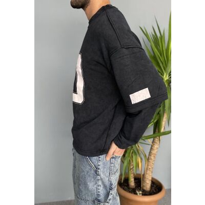 Oversize Baskılı Old School Sweatshirt