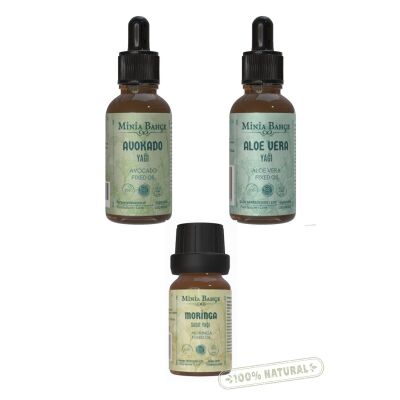 Avokado Yağı 30Ml, Aloevera Yağı 30Ml, Moringa Yağı 10Ml, %100Saf