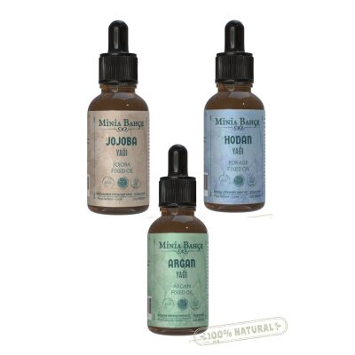 Argan Yağı, Hodan Yağı, Jojoba Yağı (3'Lü Set) 30Ml X 3 Adet