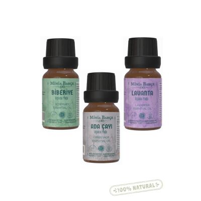 Ada Çayı Yağı 10 Ml - Biberiye Yağı 10 Ml - Lavanta Yağı 10 Ml