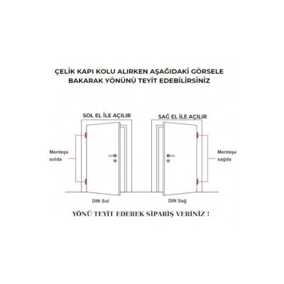 Bravo Albirifin Rozetli Kapı Kolu Yale Çelik Kapı Kolu Sol Basar 1 Adet