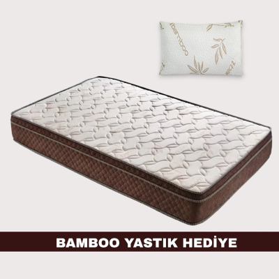 Aura 90X190 Ortopedik Lüx Bamboo Yatak Bamboo Yastık Hediye