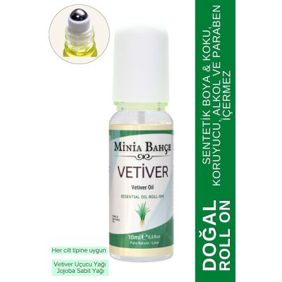 Doğal Roll On, Vetiver Uçucu Yağı, Jojoba Yağı. 10Ml