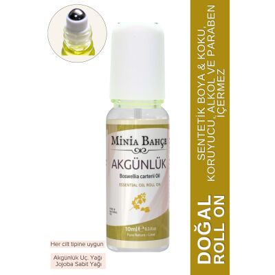 Doğal Roll On, Akgünlük Uçucu Yağı, Jojoba Yağı. 10Ml