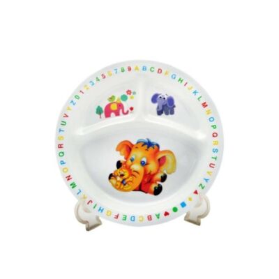 Bebek Mama Tabağı Filli Formlu 5 Li Set Melamin Oval