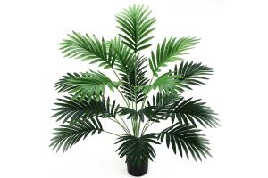 Yapay Ağaç Salon Bitkisi Areka Palmiye 83Cm 18 Yaprak Plastik Siyah Saksıda