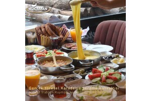 Kocaman Karadeniz Restaurant'ta Yöresel Serpme Kahvaltı Menüsü