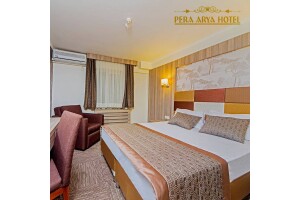 Pera Arya Hotel'de Tek veya Çift Kişilik Konaklama Seçenekleri