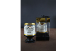 Yeni Yıl Kahveli Mum & Coffee Candle // Çift Bambu Fitil 200Gr Aromatik Kokulu %100 Doğal Soya Mumu