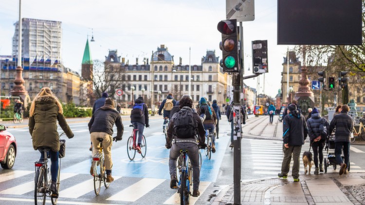 Kopenhag'da Bisiklet Sayısı Araba Sayısını Geçti